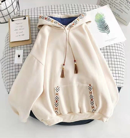 Hooded Korean Style Loose All-matching Top