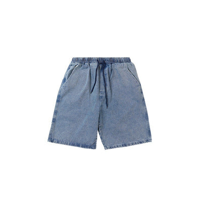 Japanese-style Retro Washed Baggy Denim Shorts