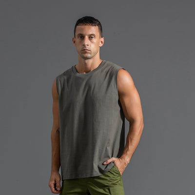 Cotton Sleeveless T-shirt Men's Plus Size Sports