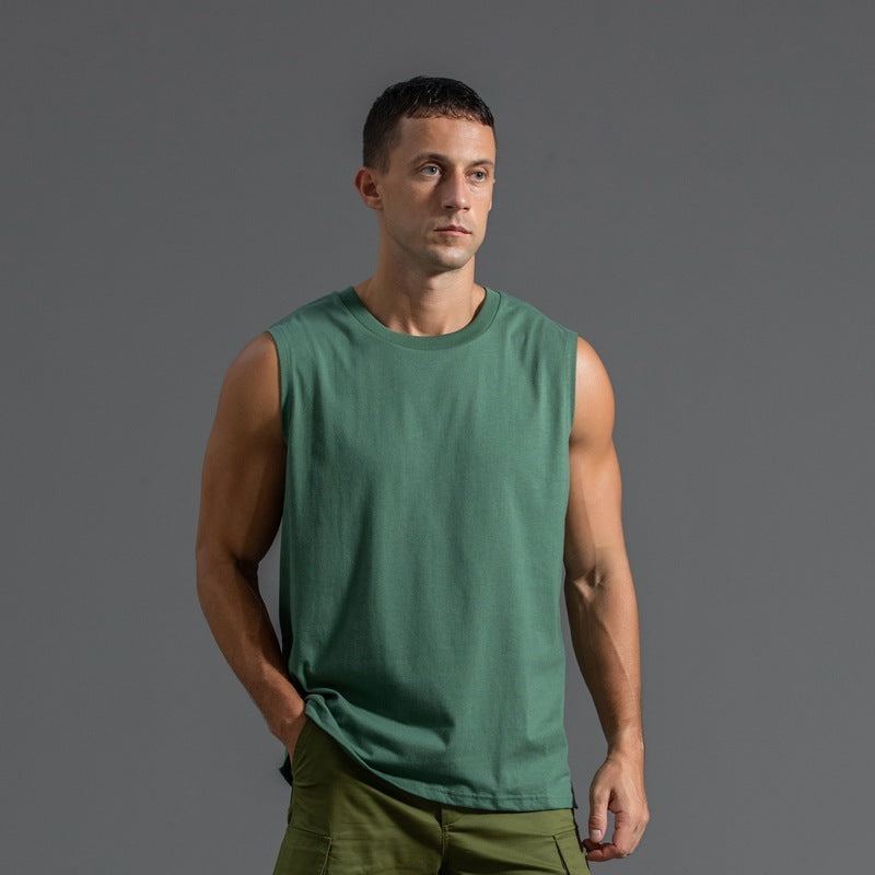 Cotton Sleeveless T-shirt Men's Plus Size Sports