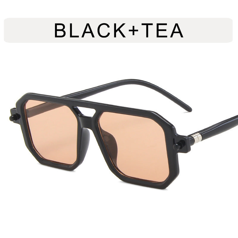 Fashionable Double-beam Polygonal Sunglasses For Men And Women